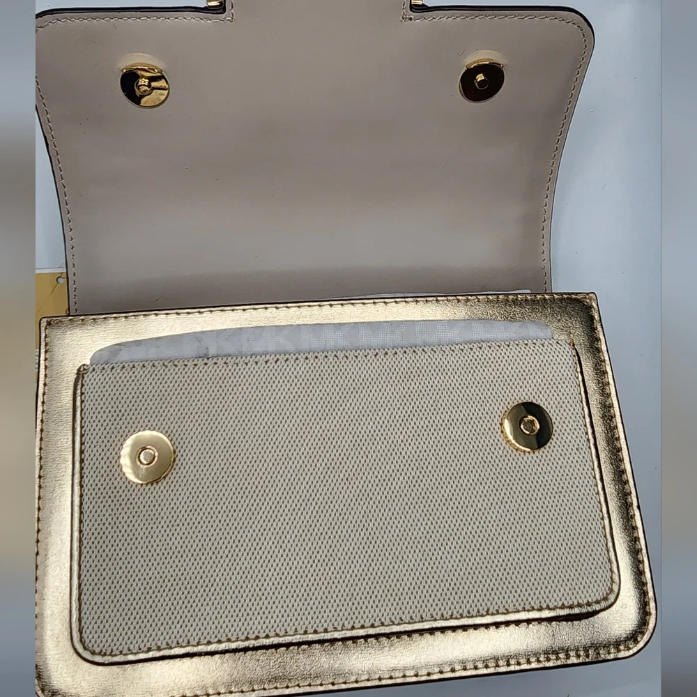 Michael Kors Gold and Canvas Women's Bag - Picture 5 of 10